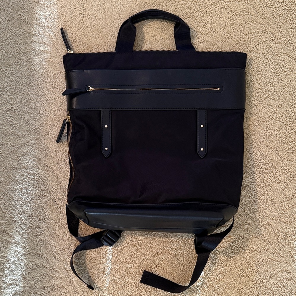 Nordstrom Black Backpack Minimalist Design Durable Fabric